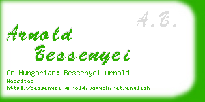 arnold bessenyei business card